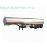 Carbon Steel Diesel Tank Semi Trailer , 45000 L Gasoline Tank Trailer For