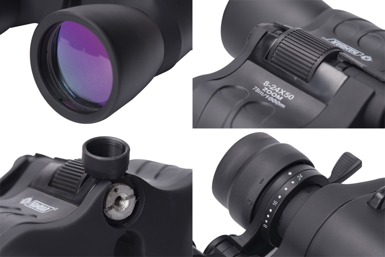 50mm Objective Diameter 8-24X Portable Zoom Binocular for Safari and Wildlife Tours