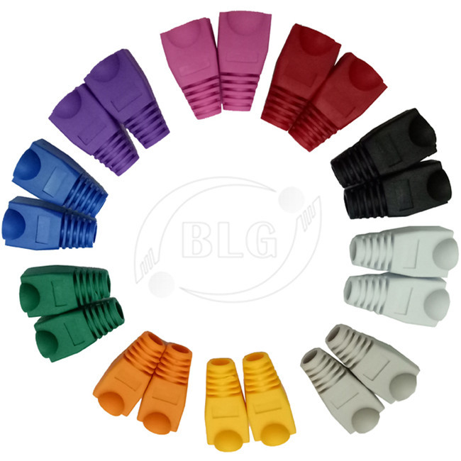 Strain Relief RJ45 Rubber Boot / Colourful Ethernet Cable Boot Customized Size