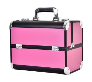 China Large Aluminum Beauty Box With Plastic Trays wholesale