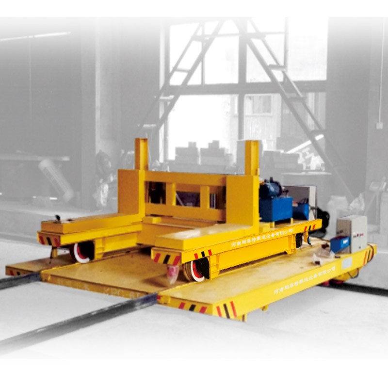 Ferry transfer cart enable cargo transfer between cross railways