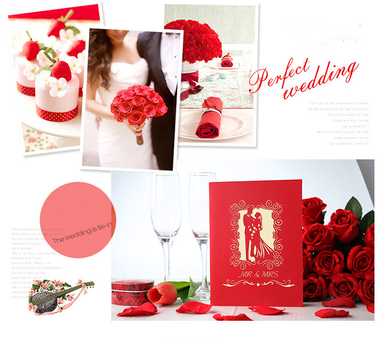 Scroll 3d Thank You Cards For Wedding Invitations