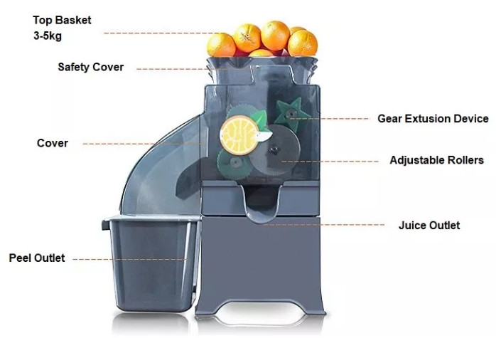 SGS TUV Lemon Juice Making Machine Commercial Citrus Juicer 100W