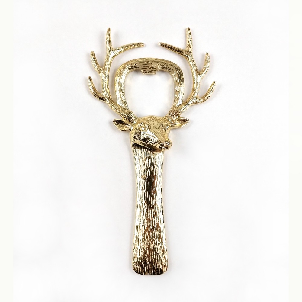 Custom Metal Deer Head Bottle Opener Unique and Eye-Catching Design for Bar Enthusiasts
