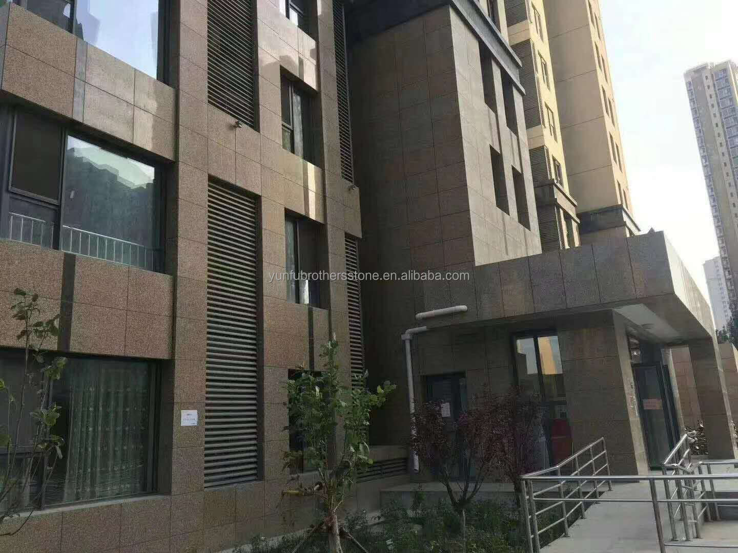 Modern Chinese Flamed Granite for Exterior Interior Wall Cladding Cut-to-Size Big Slab
