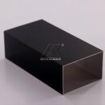Black Extruded Aluminium Profiles , Aluminum Square Tubing Powder Coating