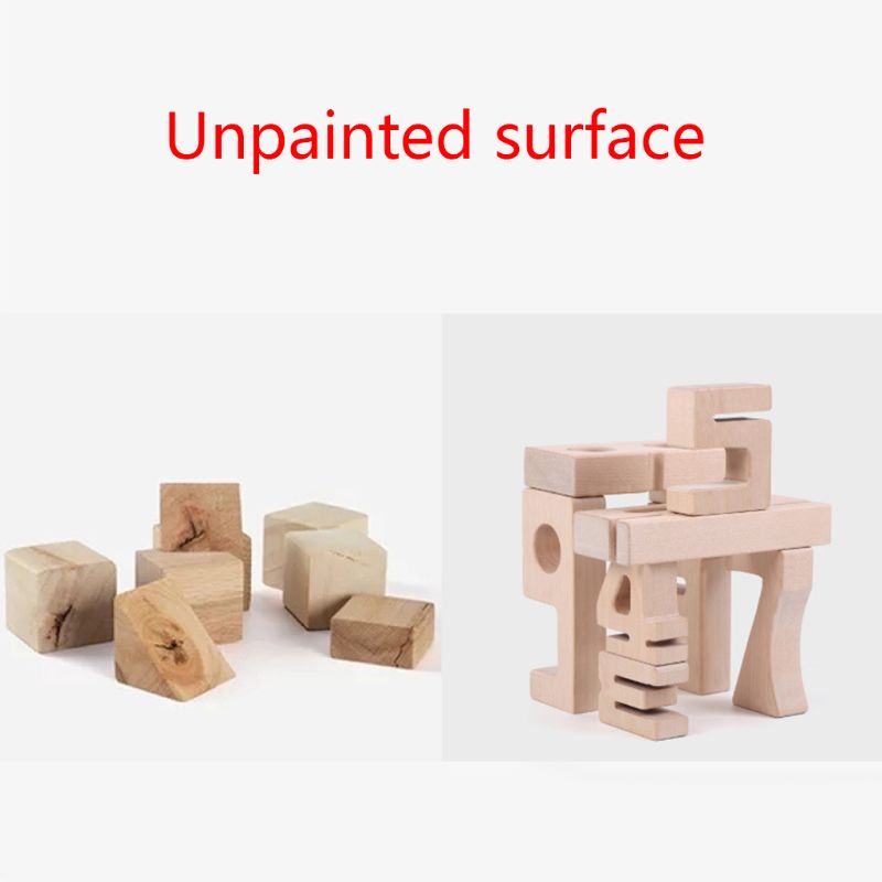 Balance Jenga Wooden Number Blocks Toys 16cm Jumbo Wooden Building Blocks