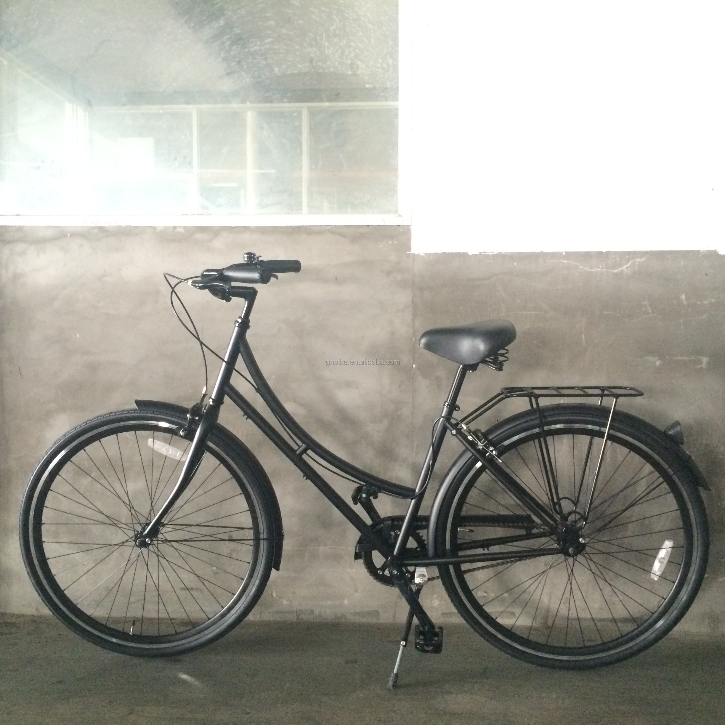 1.8m Length CE Europe OEM Logo Hi-Ten Steel Frame Single Speed City Bikes for Women 26inch