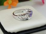 925 Silver Setting Jewelry Amethyst Stone Ring