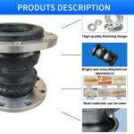 304 Stainless Steel Buried Metal Flexible Rubber Expansion Joint Compensators Ss