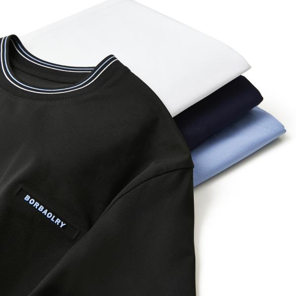 Men's Crew Round Collar T-Shirt with 230 gsm Heavy Weight Cotton and Knitted Fabric