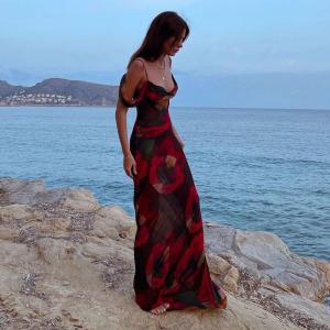 China Sling High Waist Women's Beachwear Dresses wholesale