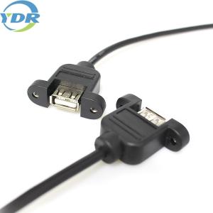 China Electrical Usb Panel Mount Cables 22AWG 400mm Female Connector wholesale