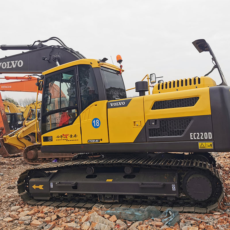 22000kg Engine Used Volvo Excavators EC220 Earth Excavating Equipment 22T