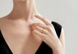 3.89g weight 18K Solid Gold Jewellery ring 2.5mm Width for Engagement Wedding