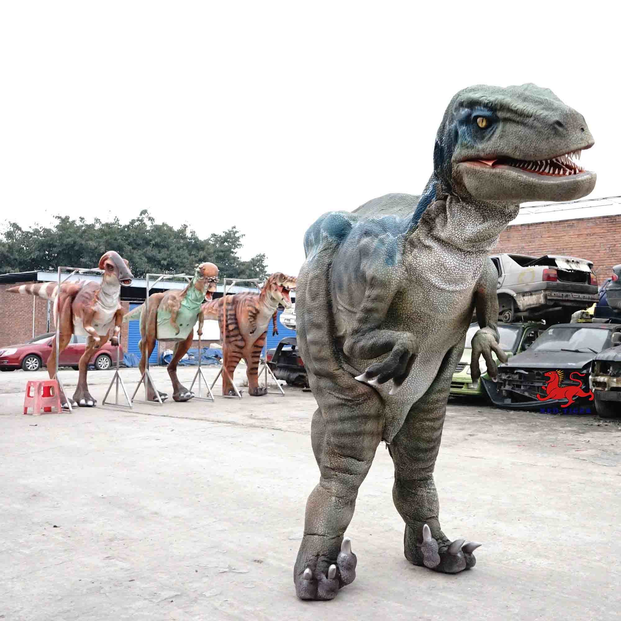 Animatronic Realistic Dinosaur Costume / Adult Raptor Costume For Outdoor