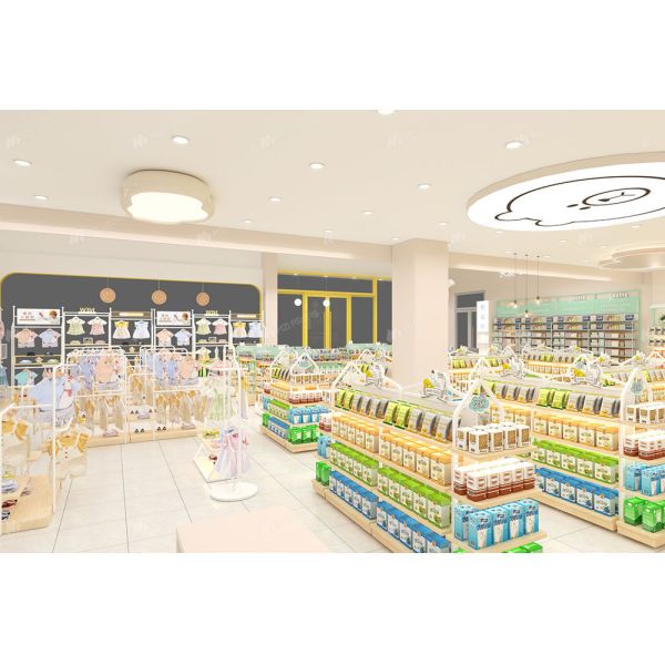 BBC004 Brand trendy store style baby clothing display baby shop garment display rack for Maternity Shop Interior Design