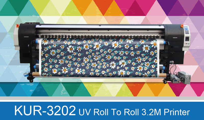3.2 meter uv roll to roll printer for all soft materials KUR-3202.UV ink