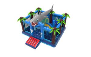 China Inflatable Shark Attack Bounce House Kids Bouncy Jumping Castle wholesale