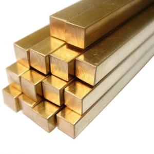 China Hot Rolled Brass Copper Bars 10 - 20mm Thickness AISI JIS Square wholesale