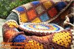 rustic handmade knitted crochet towel blanket carpet tablecrochet blanket sofa