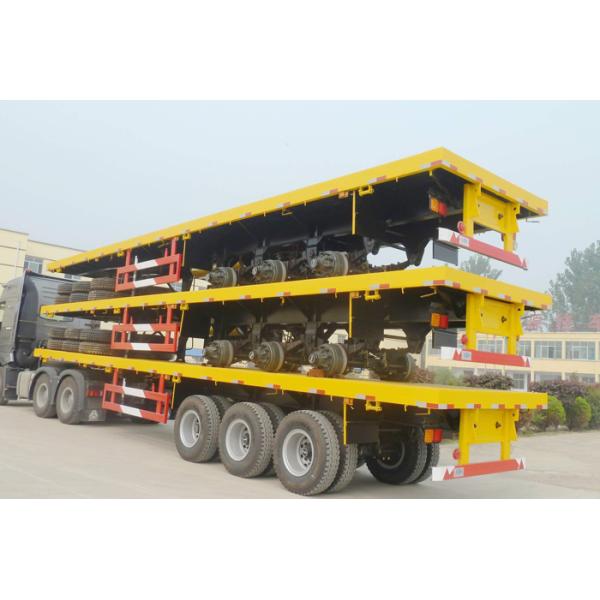 Tri axle Heavy Duty Semi Trailers Carbon Steel Oil Tank / Fuel Transport Tanker
