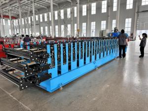 China 0.5-0.6mm Galvanized Steel Glazed Tile Trapezoidal Corrugated Roof Sheet Roll Forming Machine wholesale