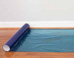 China Transparent Blue Peel Off 500MM 24 Inches Floor Protection Film for Wood Floor wholesale