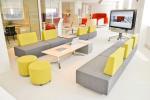 Public Area Sofa For Rest Room Fabric Couch