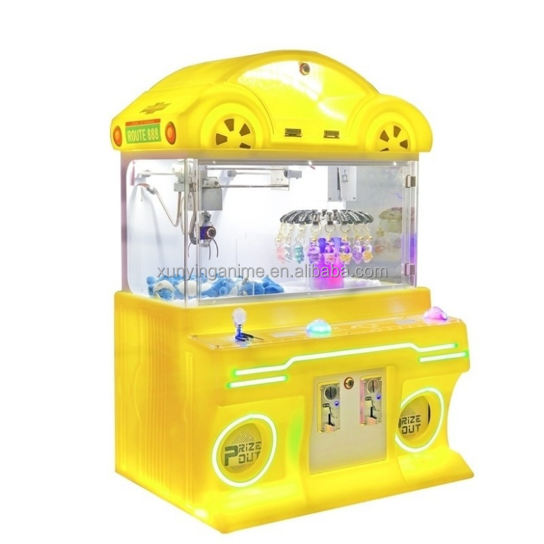 Customized 110V/220V Coin Operated Mini Claw Machine 2 Players Lucky Planet Clip Prize Machine