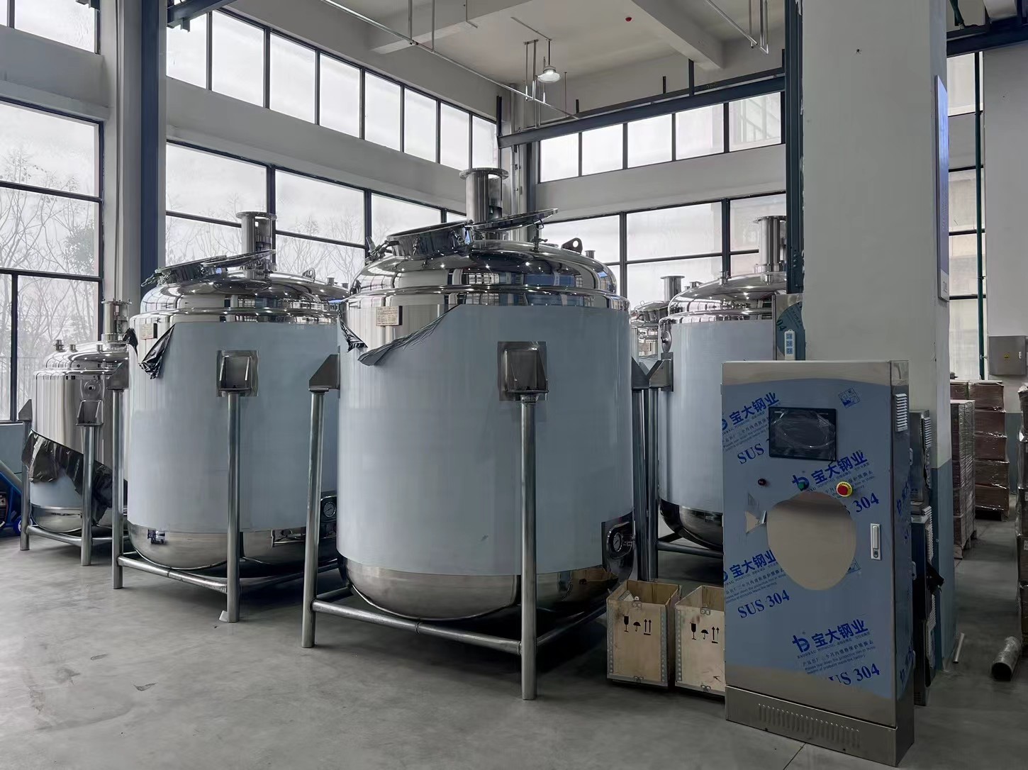 Customized Mixer Tank Heating / Cooling 1000 Gallon Stainless Steel Mixing Tank