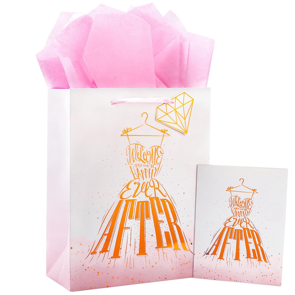 Custom Order Customised Logo Personalised Coated Paper Bag for Happy Wedding Gift