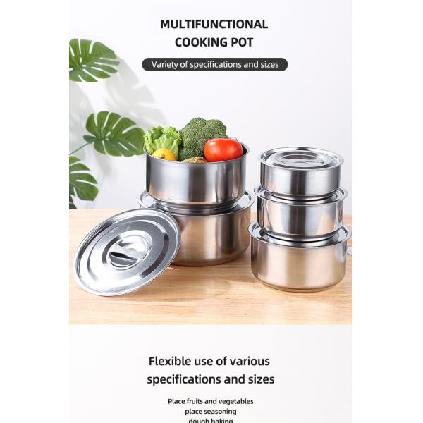 New Kitchen Products 10 Pcs Cooking Metal Stock Pot Stainless Steel Spice Soup Pot Cooking Pot Set For Kitchen