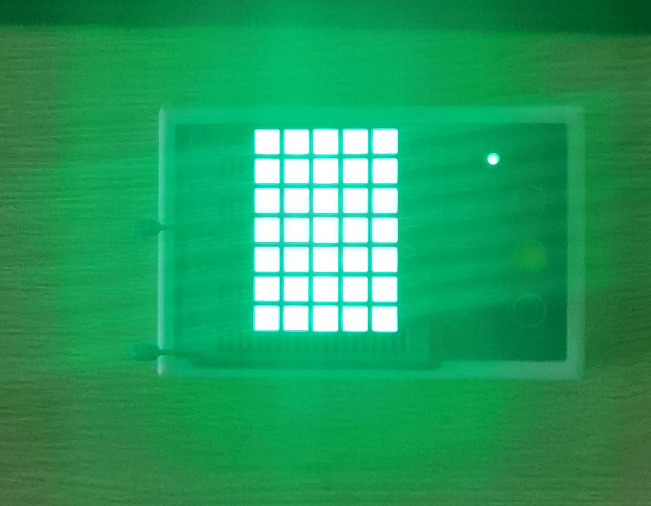 Pure Green 200mcd 5x7 Dot Matrix LED Display Transparent Glue