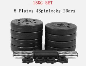 China 10kg 15kg 20kg 25kg 30kg 40kg adjustbale enviroment -protecting cement dumbbell barbell set wholesale