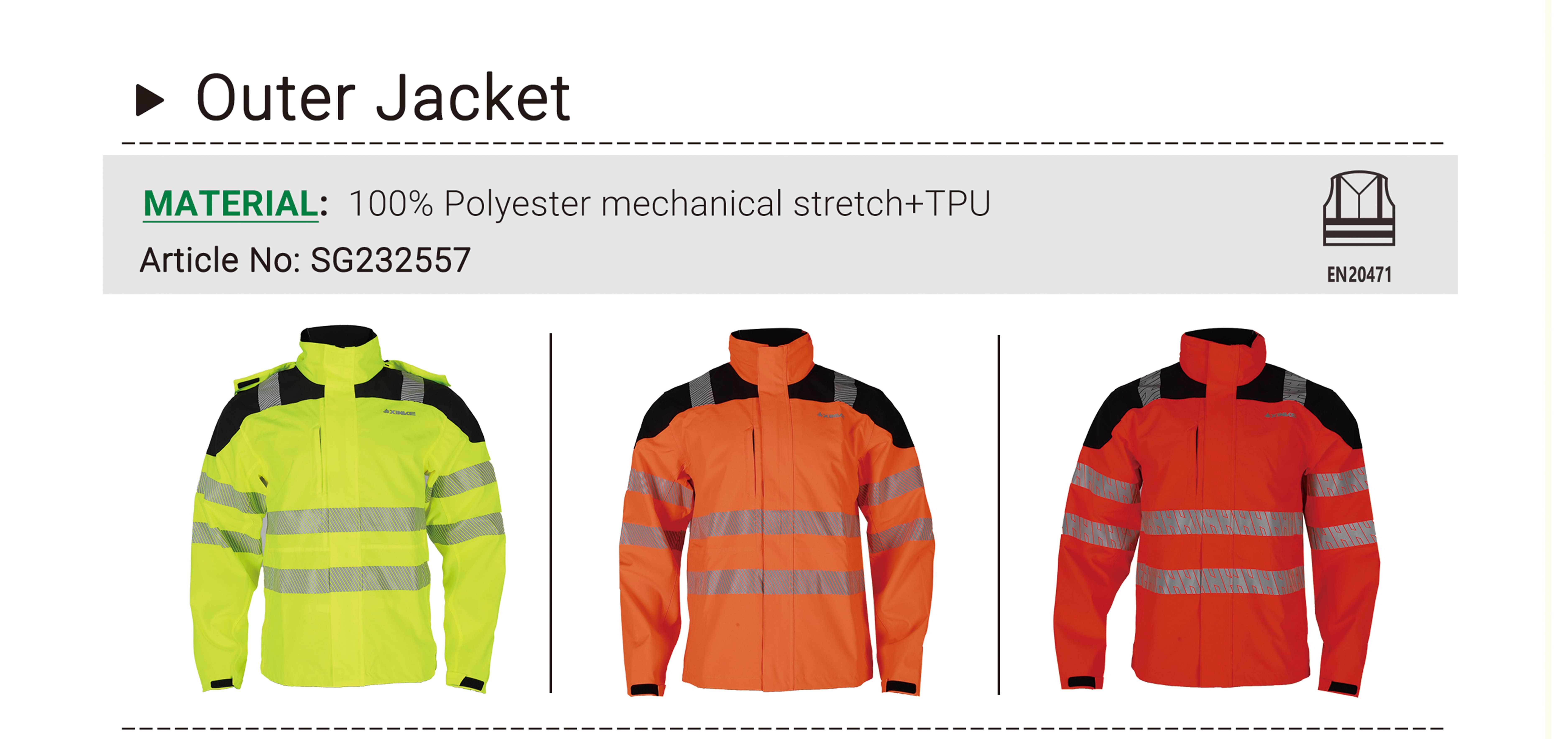 Factory Supply High Visibility Safety Work Clothes Construction Security Workwear Reflective Work Jacket for Mens Cotton