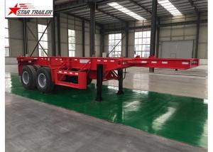 China ABS Anti - Lock Braking Lowboy Flatbed Trailer With Water Proofed Paint wholesale