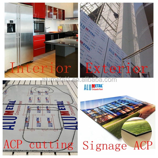A2 Fireproof Black Acm Aluminum Composite Panel 4x8 Sheets Outdoor Wall 6000mm