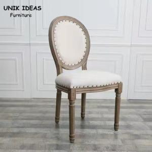 China vintage tufted solid wood upholstered dining chairs with mahogany legs American style 50cm wholesale