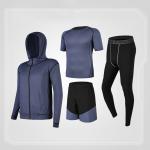 Cotton Polyester Training Fitness Gym Cloth Suit Men Running Wear