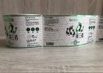 Green gold foil printed self-adhesive vinyl beverage packaging sticker label