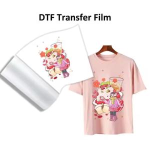 China Double Side 30cm 60cm DTF Film Roll 75mic Pet Film For Heat Transfer Printing wholesale