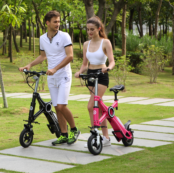 Light Weight Foldable Electric Bicycle with Seat , Electric Bike Kit Lithium Battery