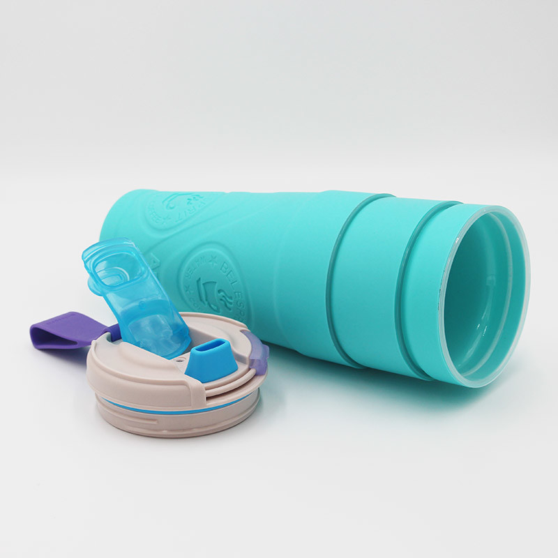 Double Layer Insulation Silicone Coffee Mug With Silicone Handle