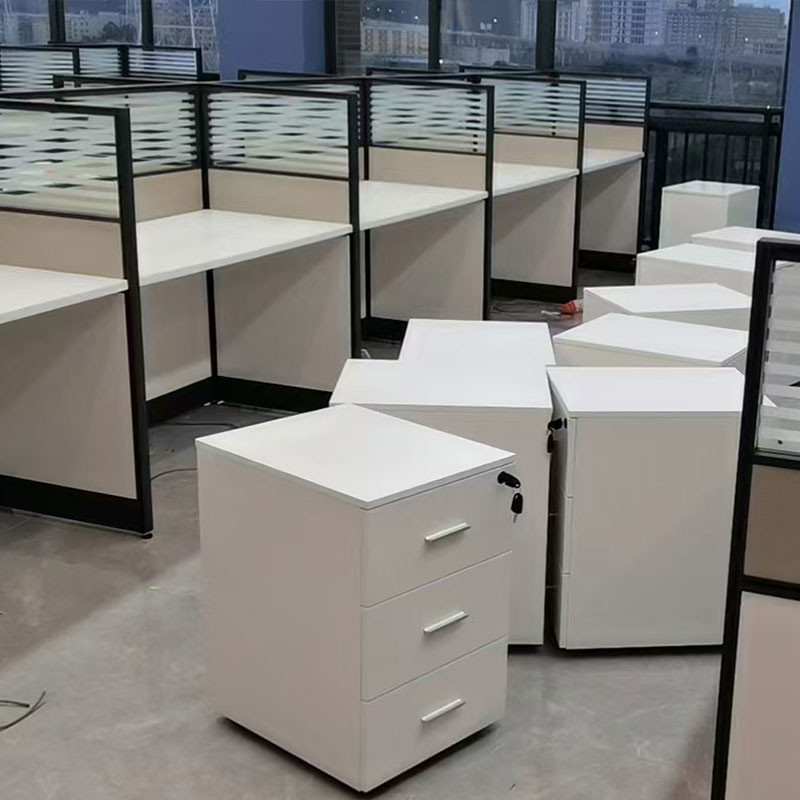 Open Office Staff Workstations Modular Glass Screen Workstations Desk