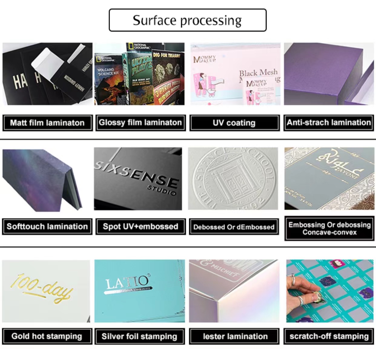 Customized Innovative Biodegradable Packaging Black Ink Pen Set Gift Boxes EVA Insert