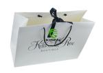 White Kraft Gift Paper Handle Shopping Bags With Your Logo Customized Size