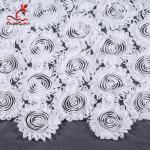 Fashion Dribbling Embroidered Lace Fabric / Lace Netting Fabric