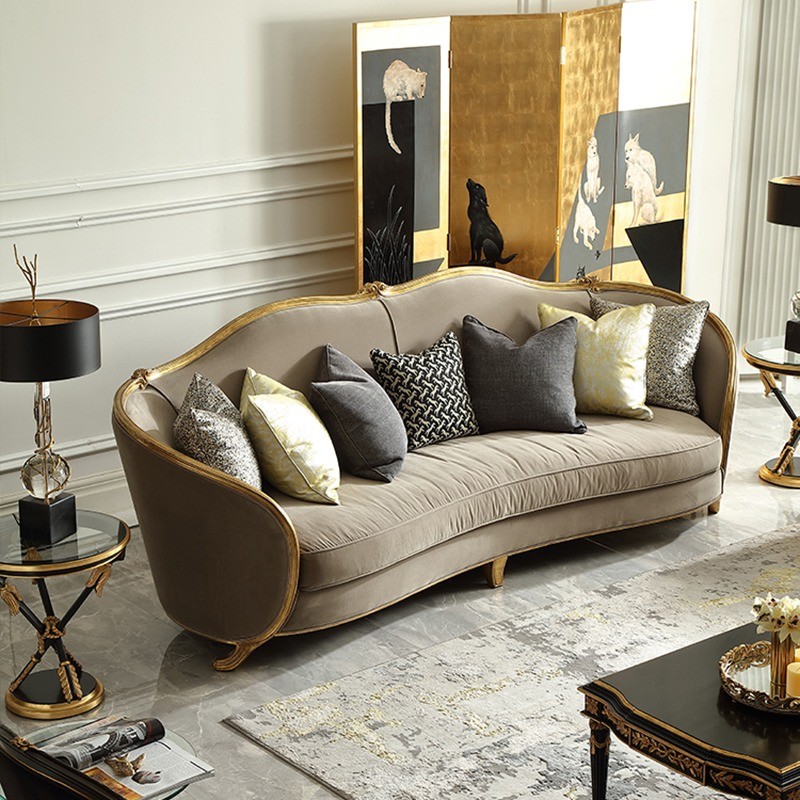French Antique Hotel Lobby Furniture Office Room Sofa Sets