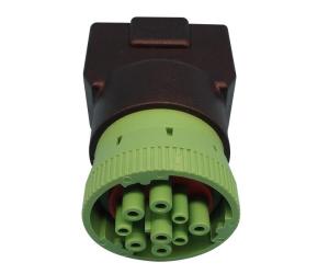 China Green J1939 Deutsch 9-Pin Female to J1962 OBD-II OBD 16 Pin Female Adapter wholesale